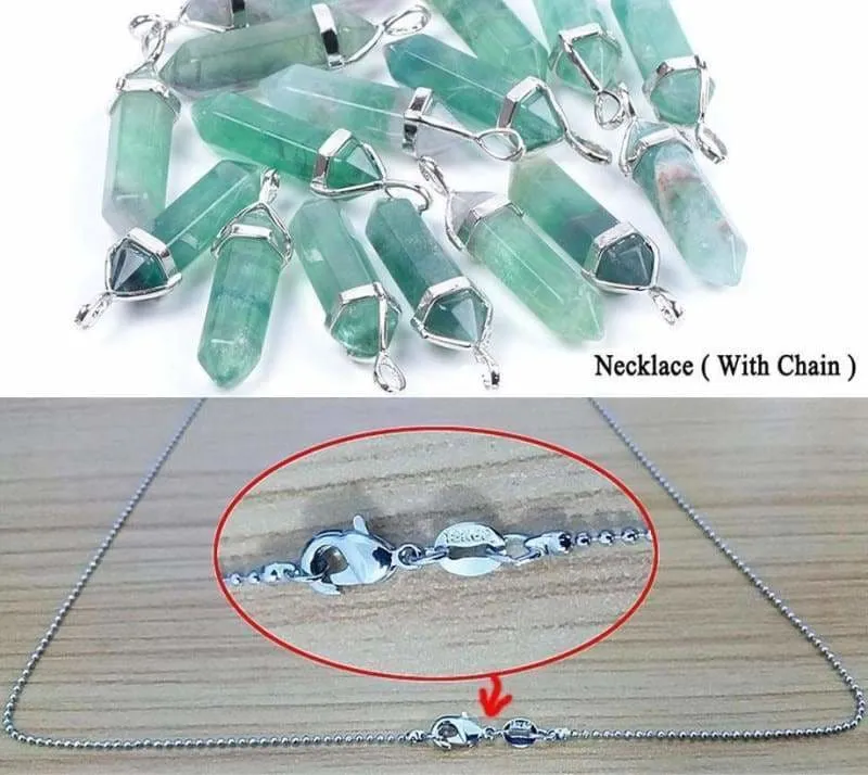 Fluorite Necklace Pendant Natural