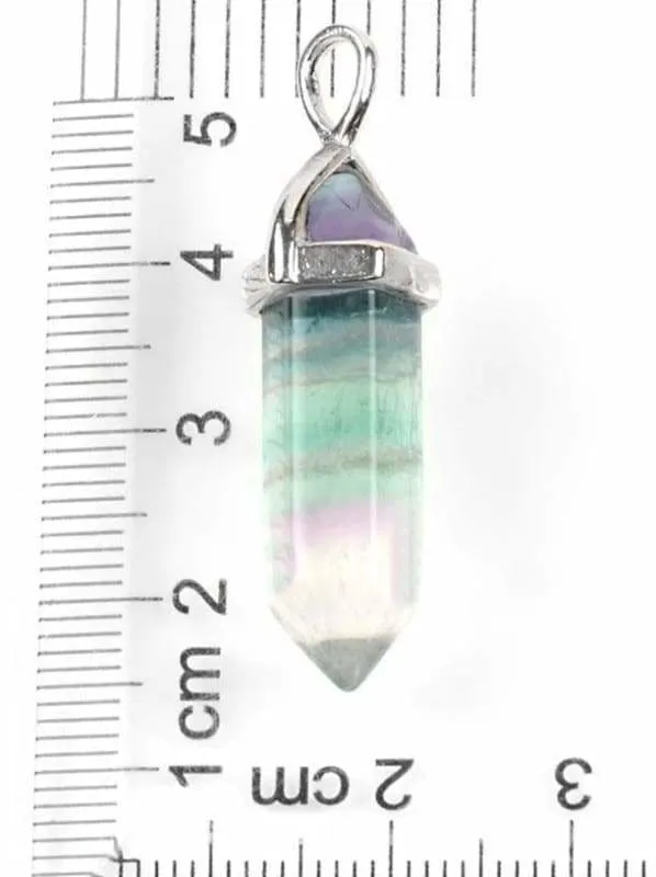 Fluorite Necklace Pendant Natural