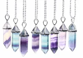 Fluorite Necklace Pendant Natural