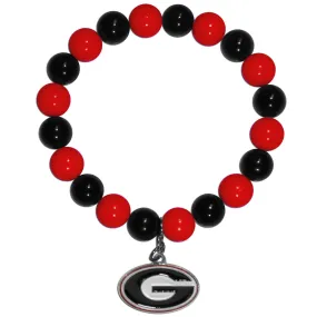 Georgia Bulldogs Fan Bead Bracelet