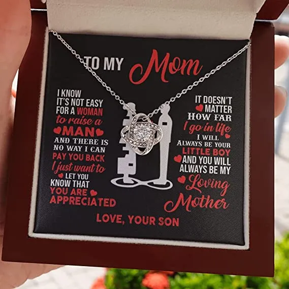 Gifts for Mom From Son, To My Mom Little Boy Pendant Jewelry, Mothers Day Christmas Gift for Mom. Necklace for Mom