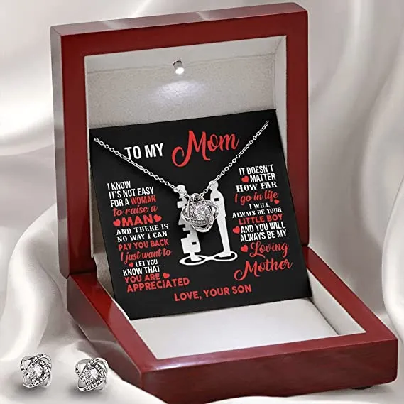 Gifts for Mom From Son, To My Mom Little Boy Pendant Jewelry, Mothers Day Christmas Gift for Mom. Necklace for Mom