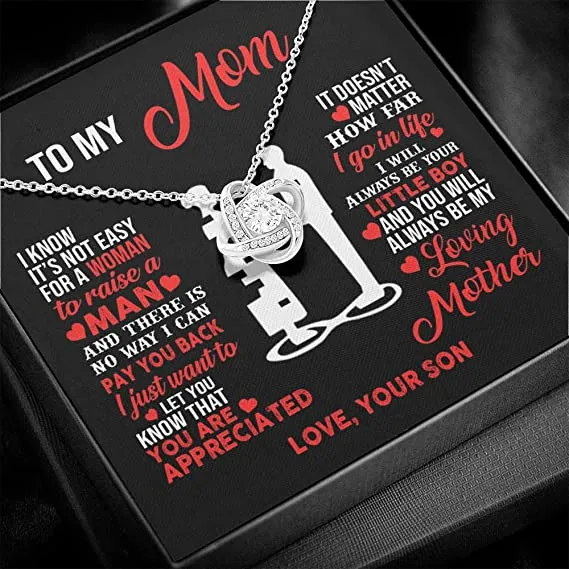 Gifts for Mom From Son, To My Mom Little Boy Pendant Jewelry, Mothers Day Christmas Gift for Mom. Necklace for Mom