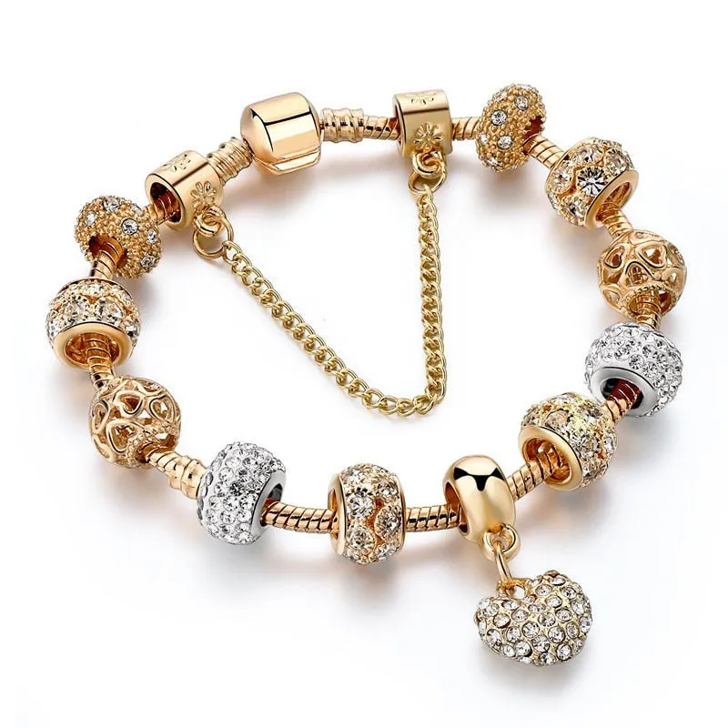 Gold Charm Bracelet & Bangle For Women