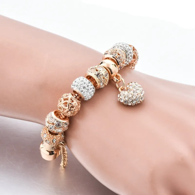 Gold Charm Bracelet & Bangle For Women