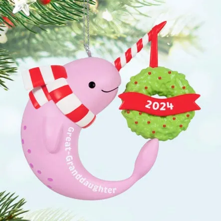 Great-Granddaughter Narwhal 2024 Ornament