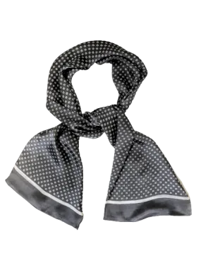 Grey Square 100% Silk Scarf 157 x 27 cm