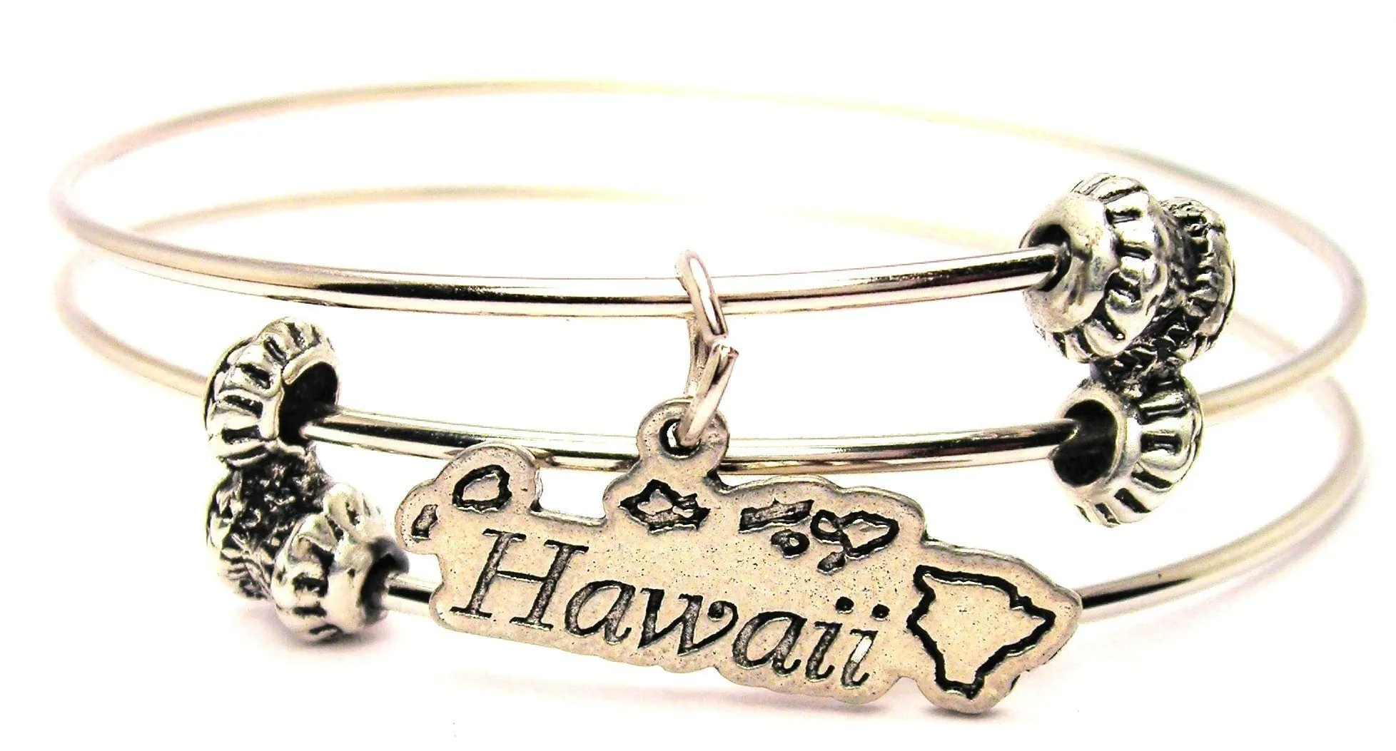 Hawaii Triple Style Expandable Bangle Bracelet