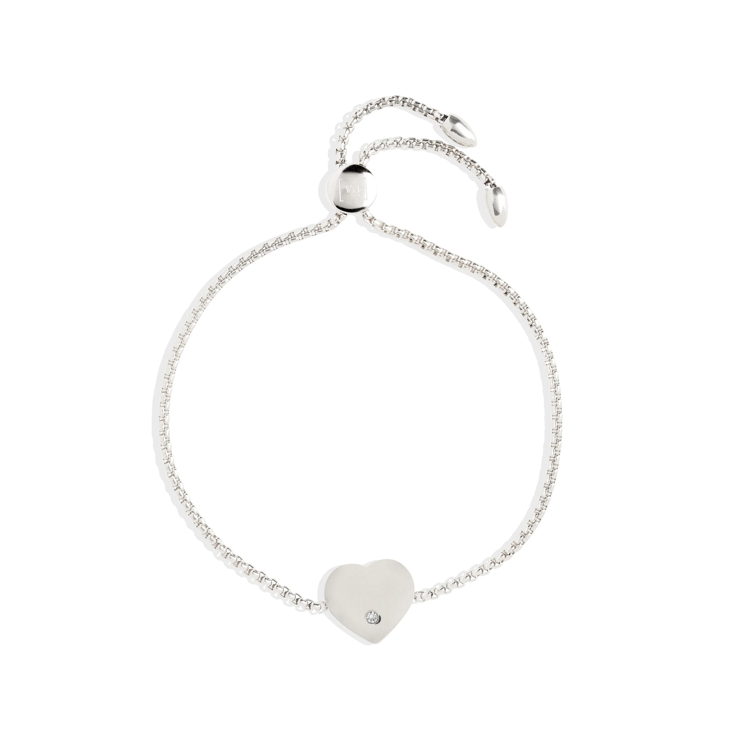 Heart Bracelet - Rhodium