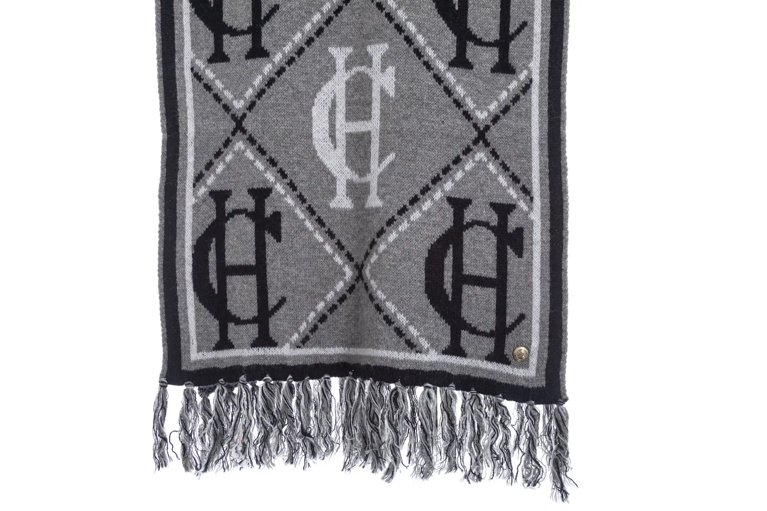 Holland Cooper Monogram Scarf in Grey Marle