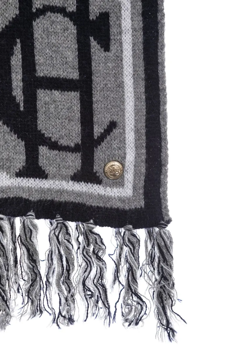 Holland Cooper Monogram Scarf in Grey Marle