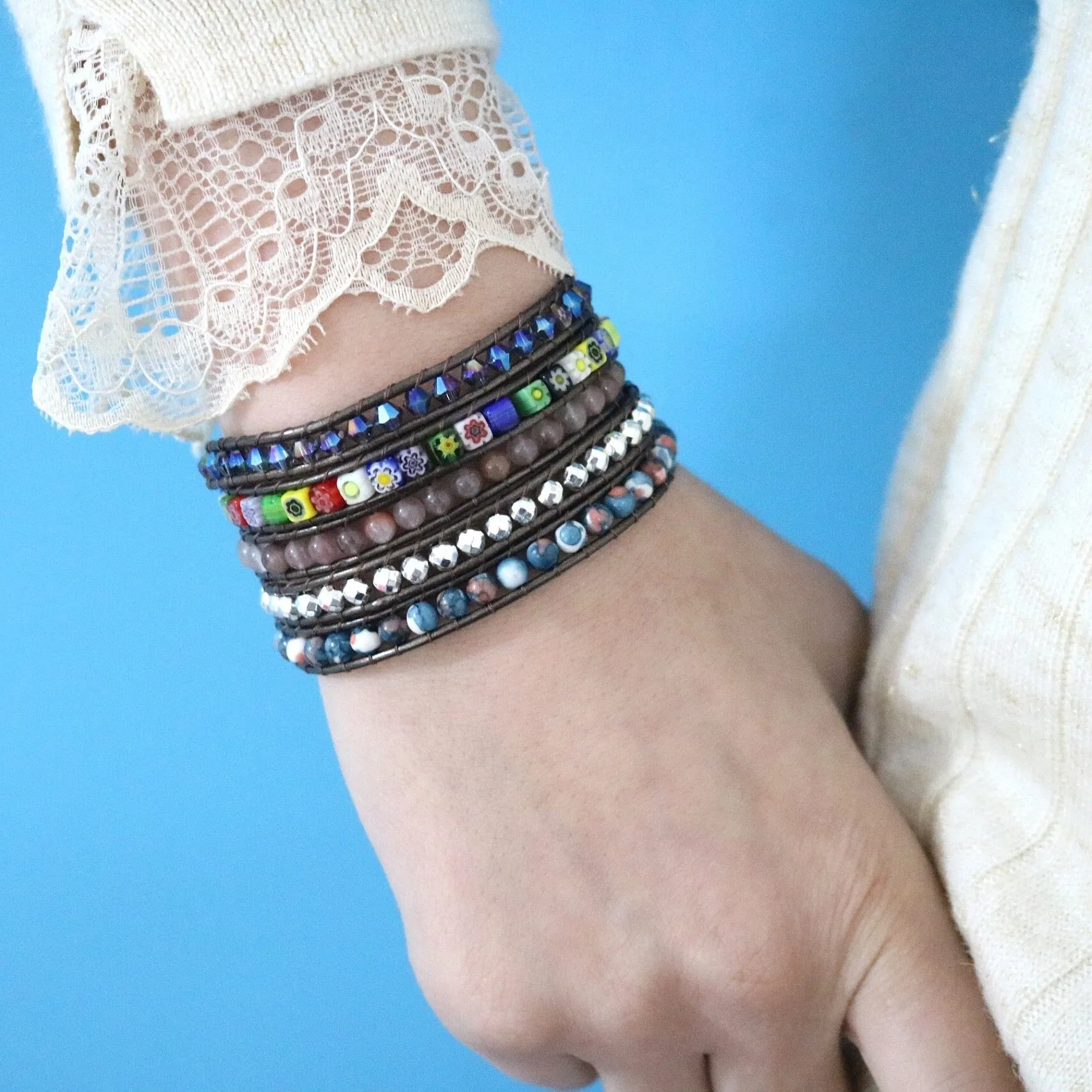 Imperial Flower Protection Wrap Bracelet