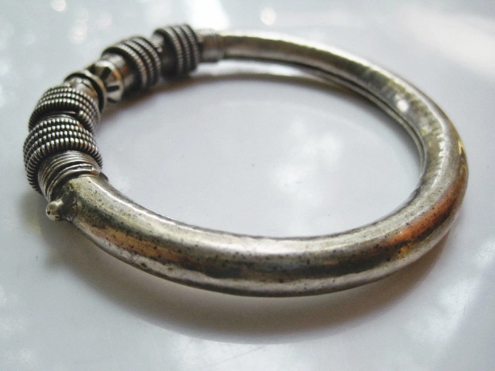 Indian Silver Bangles, Rajasthani Jewelry, Vintage Tribal Bracelet