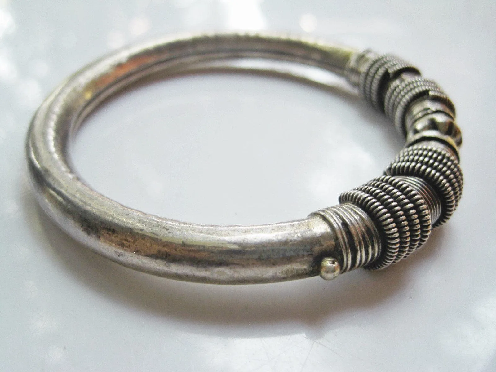 Indian Silver Bangles, Rajasthani Jewelry, Vintage Tribal Bracelet