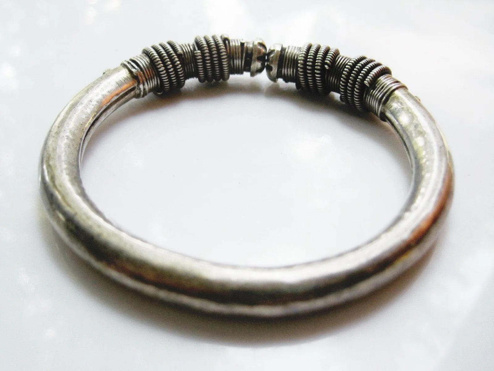 Indian Silver Bangles, Rajasthani Jewelry, Vintage Tribal Bracelet