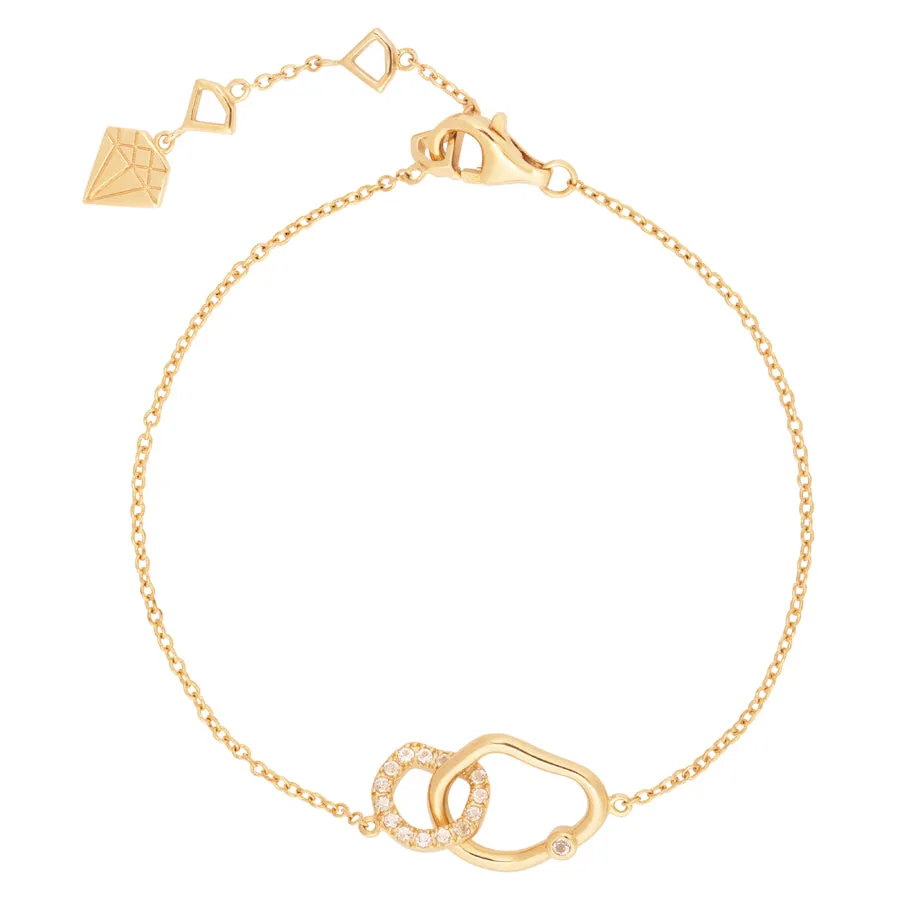 Infinity Link Pave 14K Gold Vermeil Bracelet