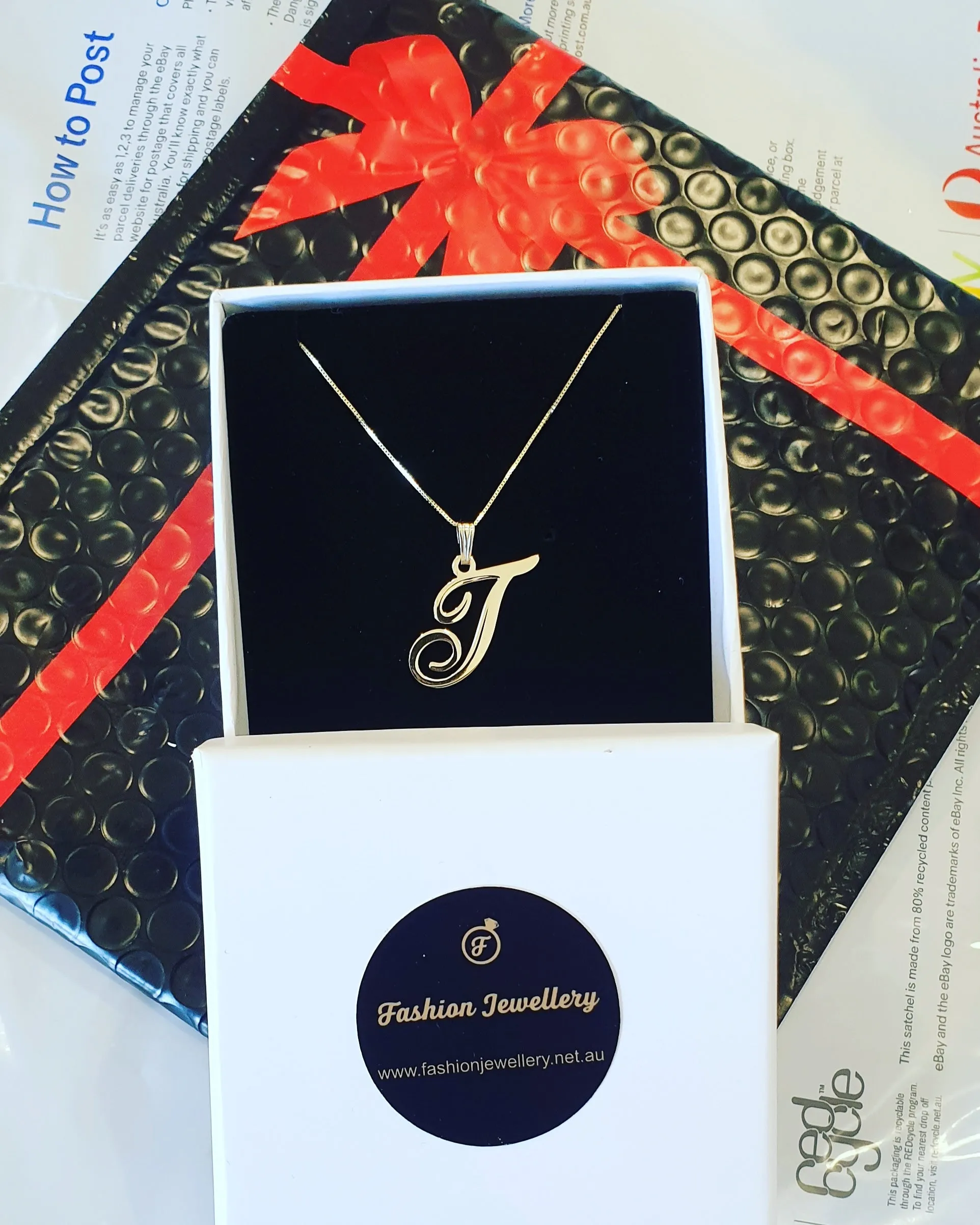 Initial Pendant Necklace 14k Gold