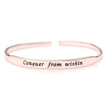 Inspirational Bangle- Rose Gold Plated