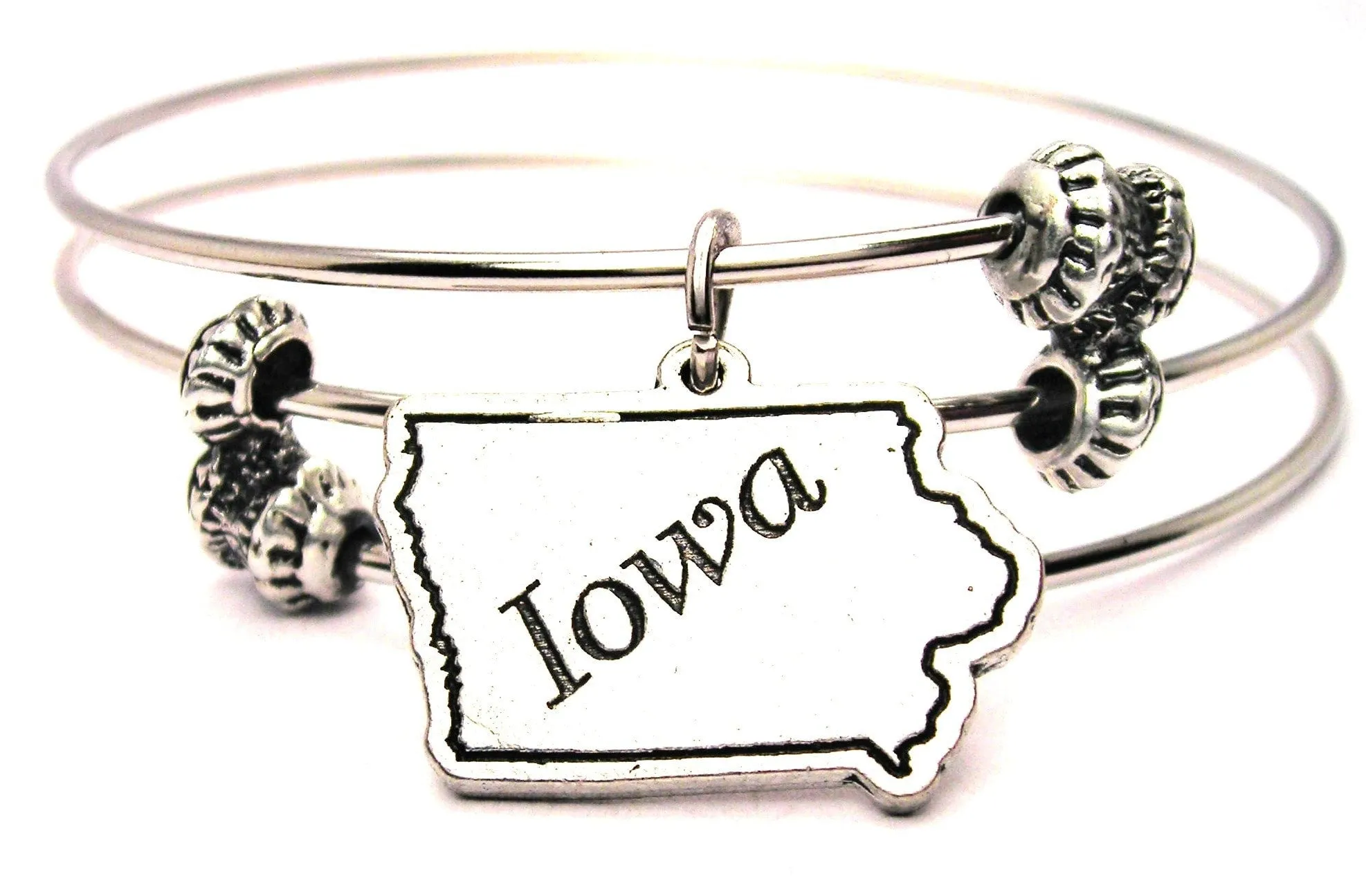 Iowa Triple Style Expandable Bangle Bracelet