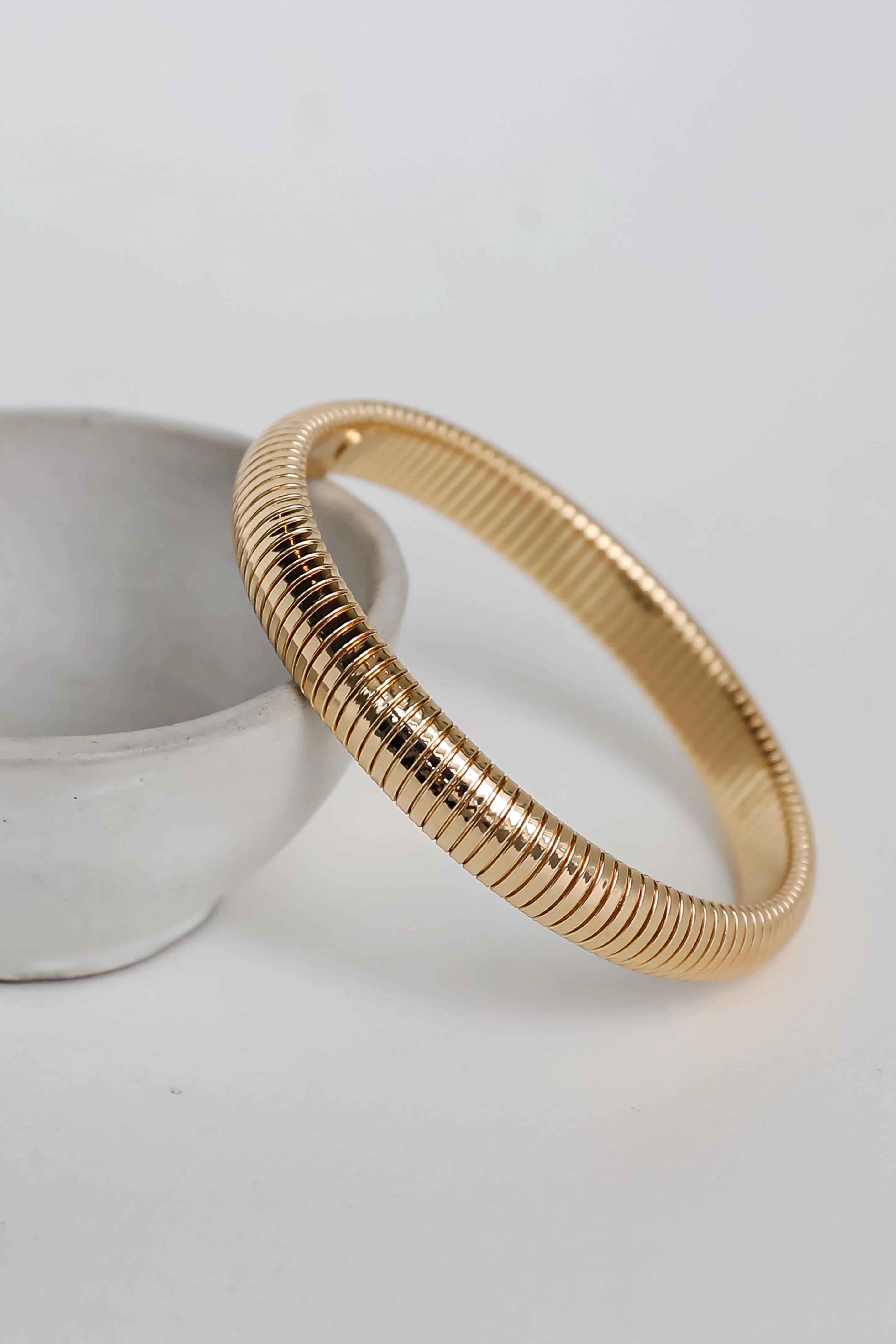 Iris Gold Bangle Bracelet