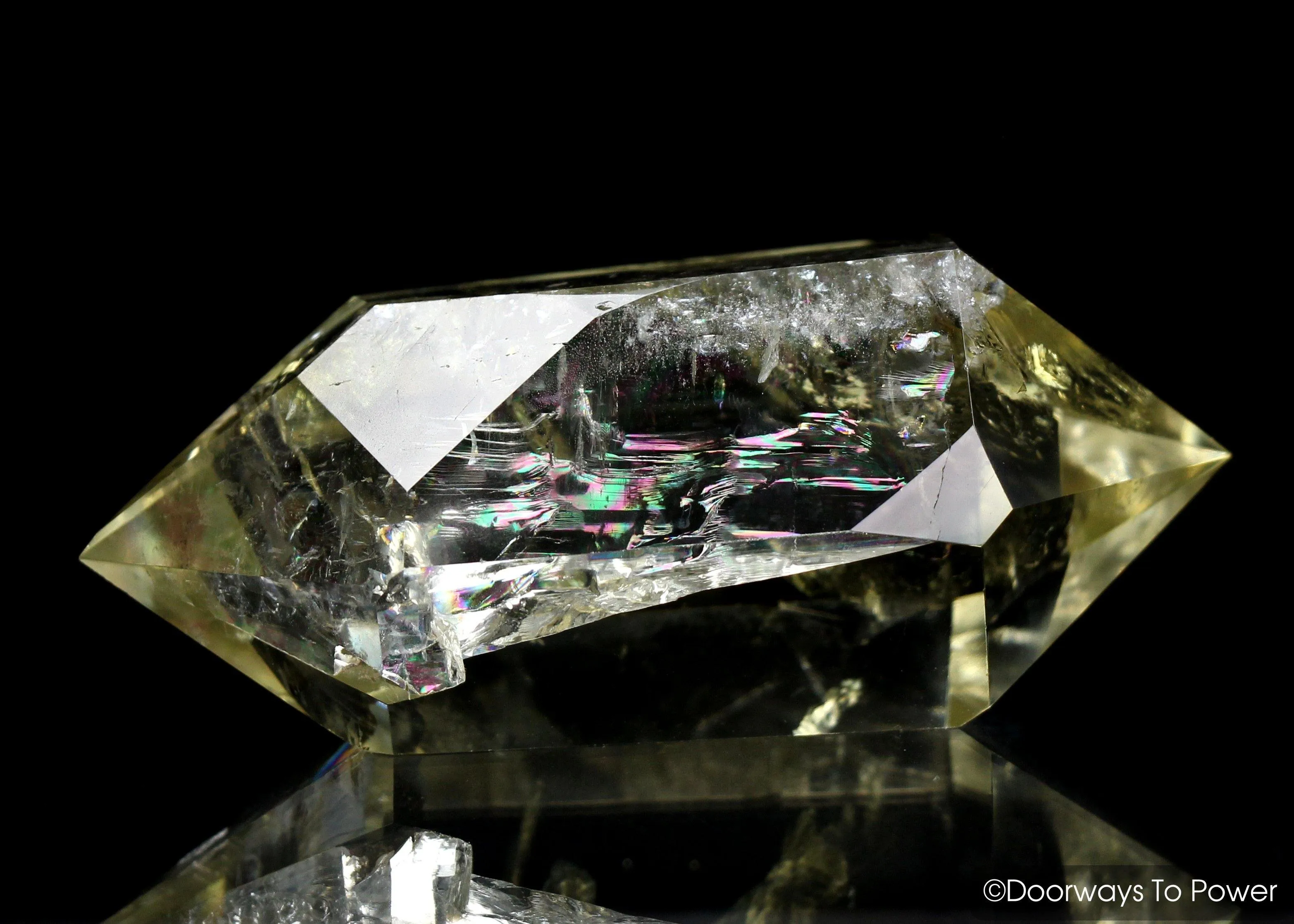 John of God Citrine DT Quartz  Isis Crystal w/ Rainbows