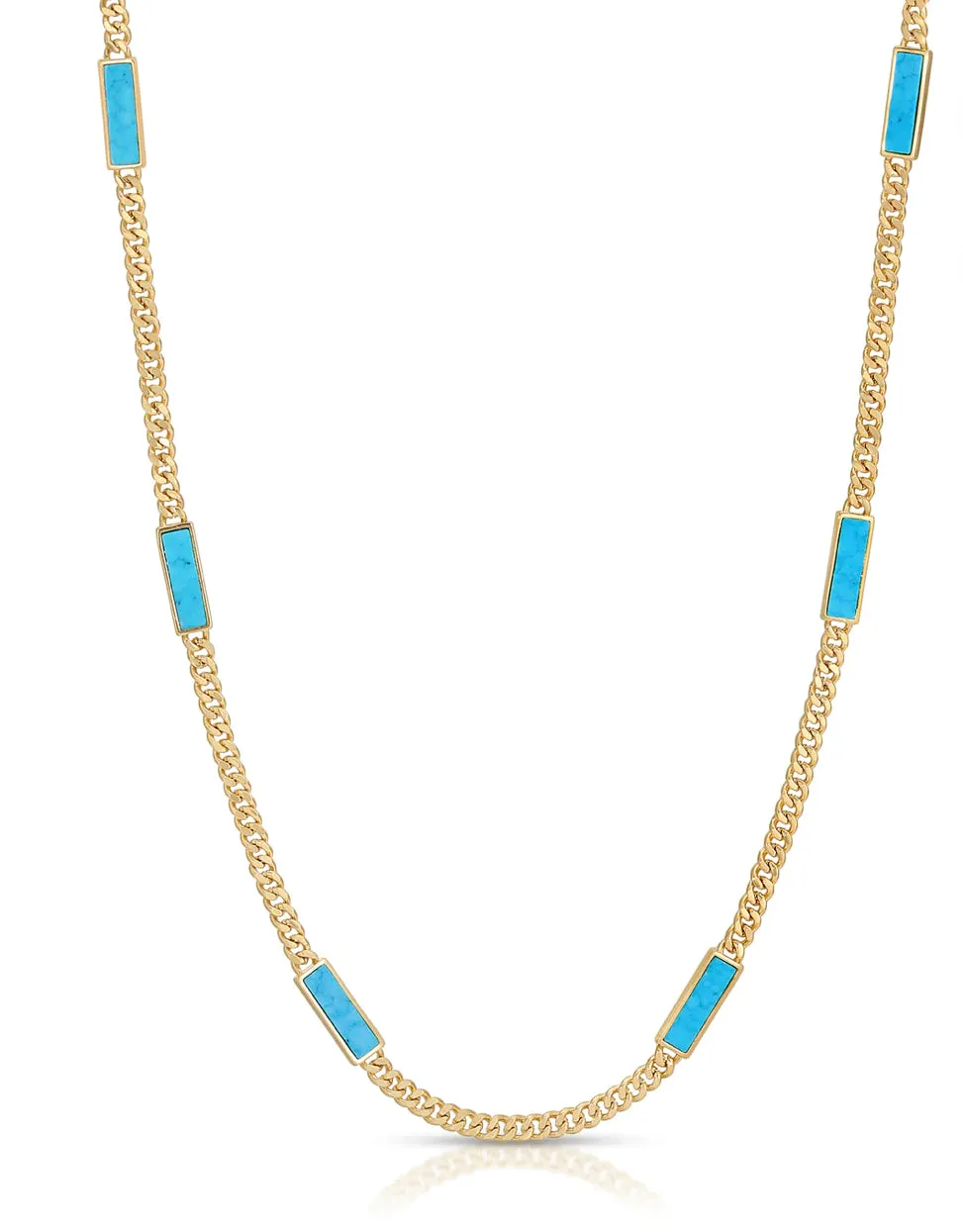 Joy Dravecky Blake Turquoise Stone Inlay Necklace