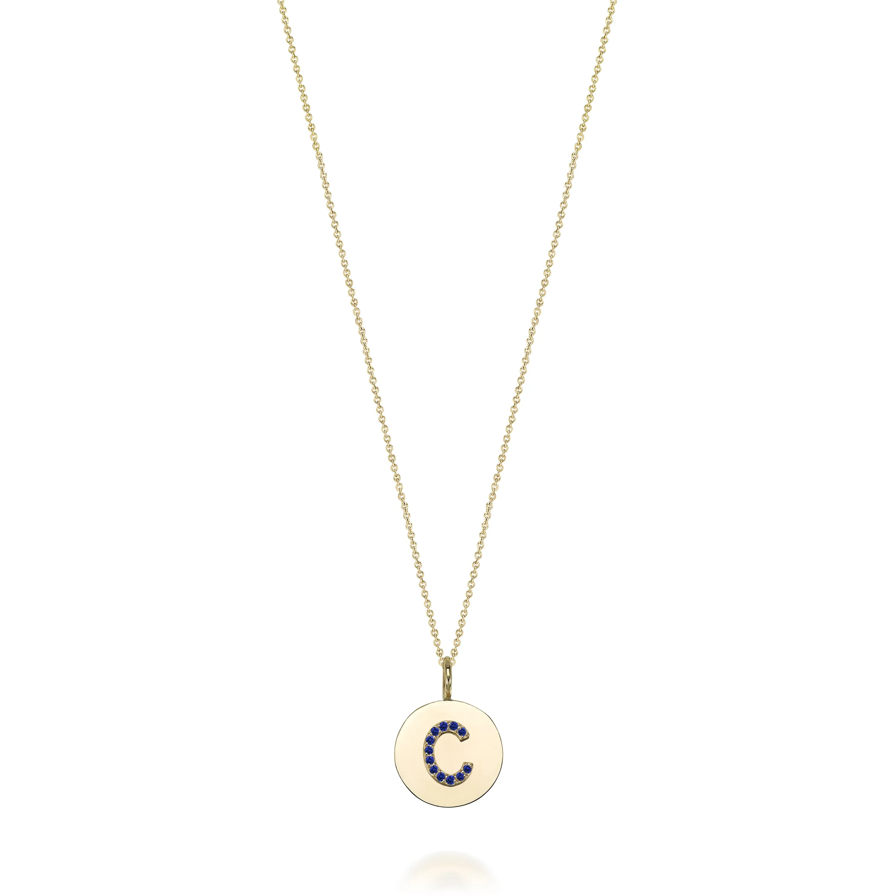 KARI INITIAL DIAMOND MEDALLION NECKLACE