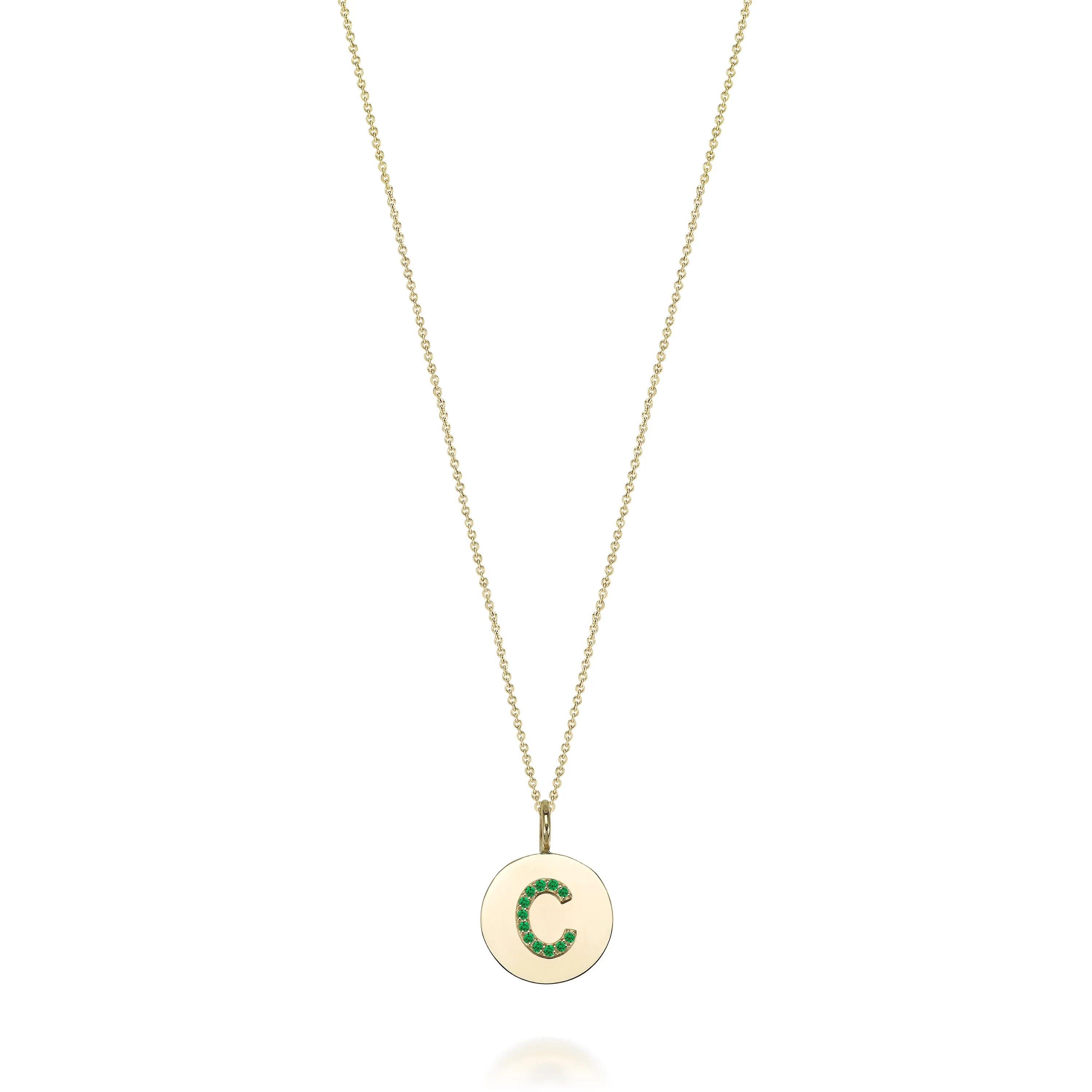 KARI INITIAL DIAMOND MEDALLION NECKLACE