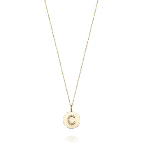 KARI INITIAL DIAMOND MEDALLION NECKLACE