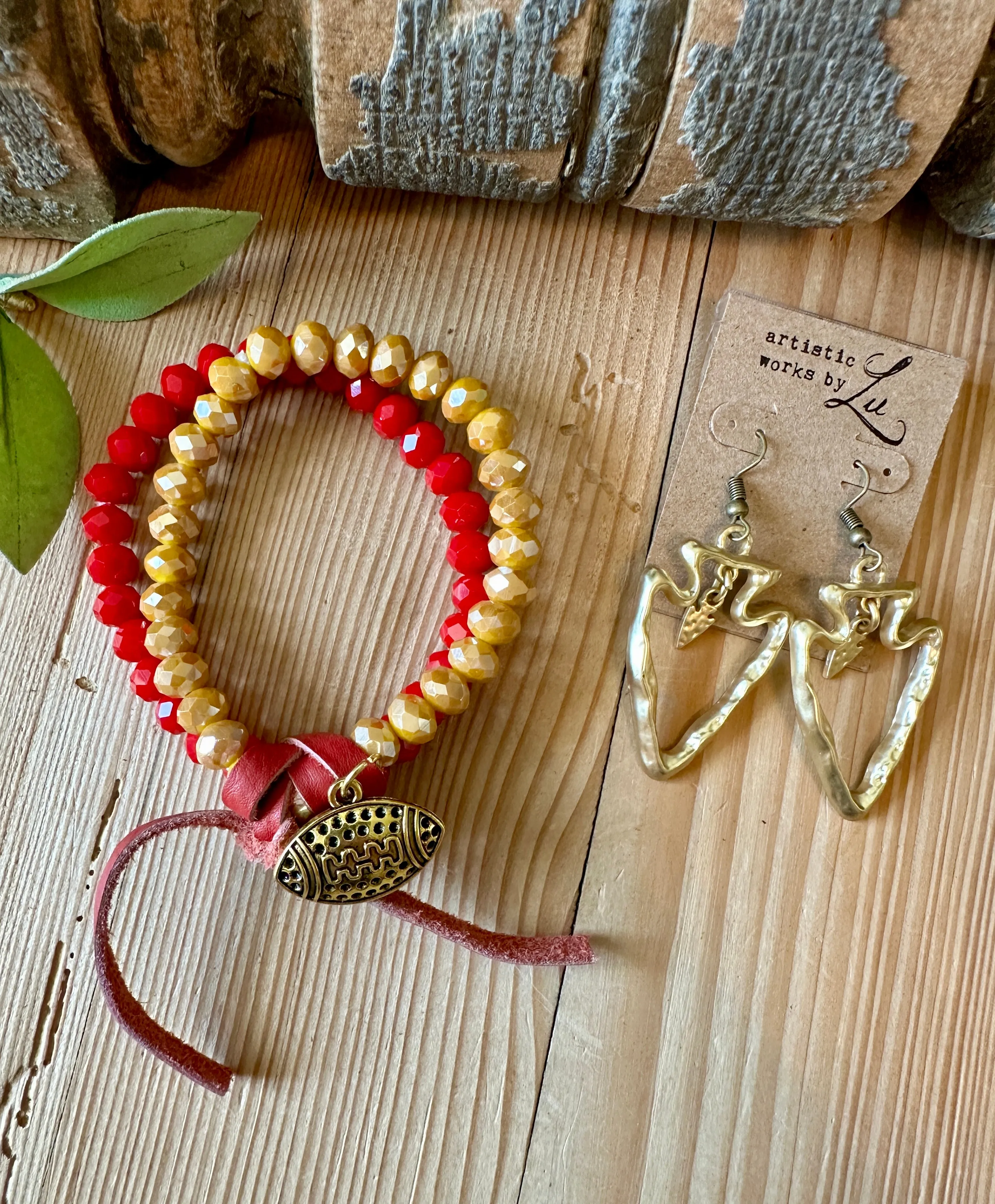 KC Chiefs Inspired Stretchy Bracelet