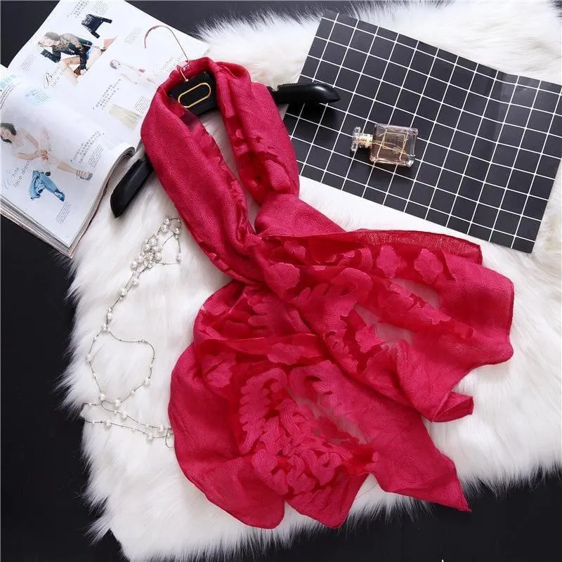 Lace Silk Wrap Scarf