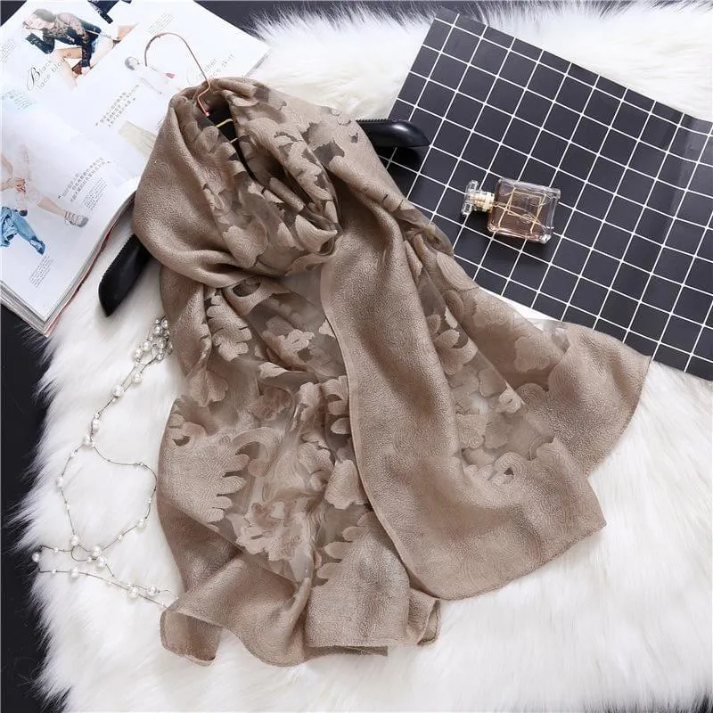 Lace Silk Wrap Scarf