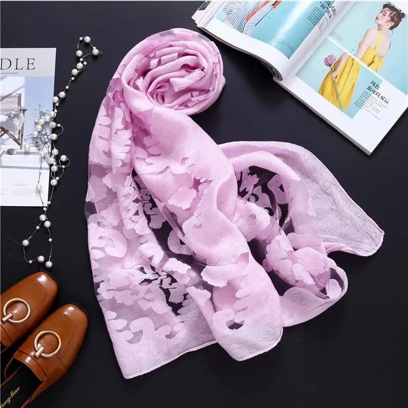 Lace Silk Wrap Scarf