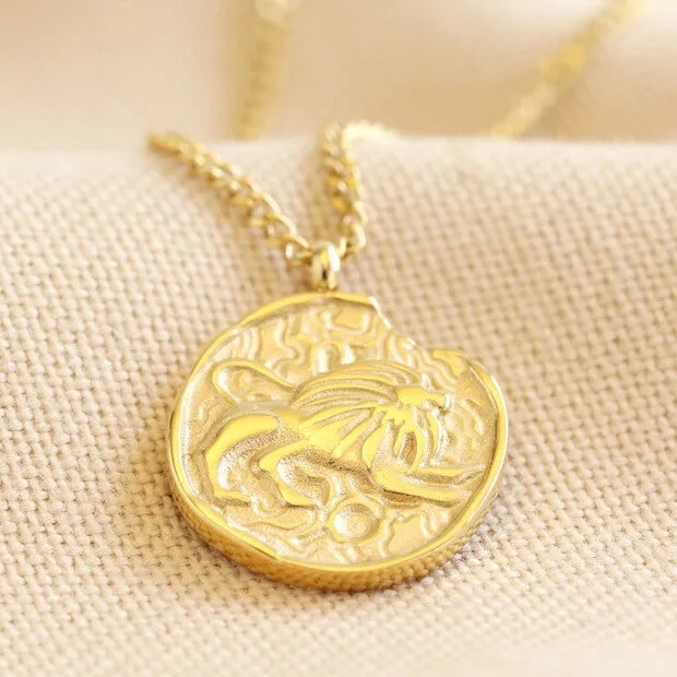 Leo Lion Zodiac Pendant Necklace