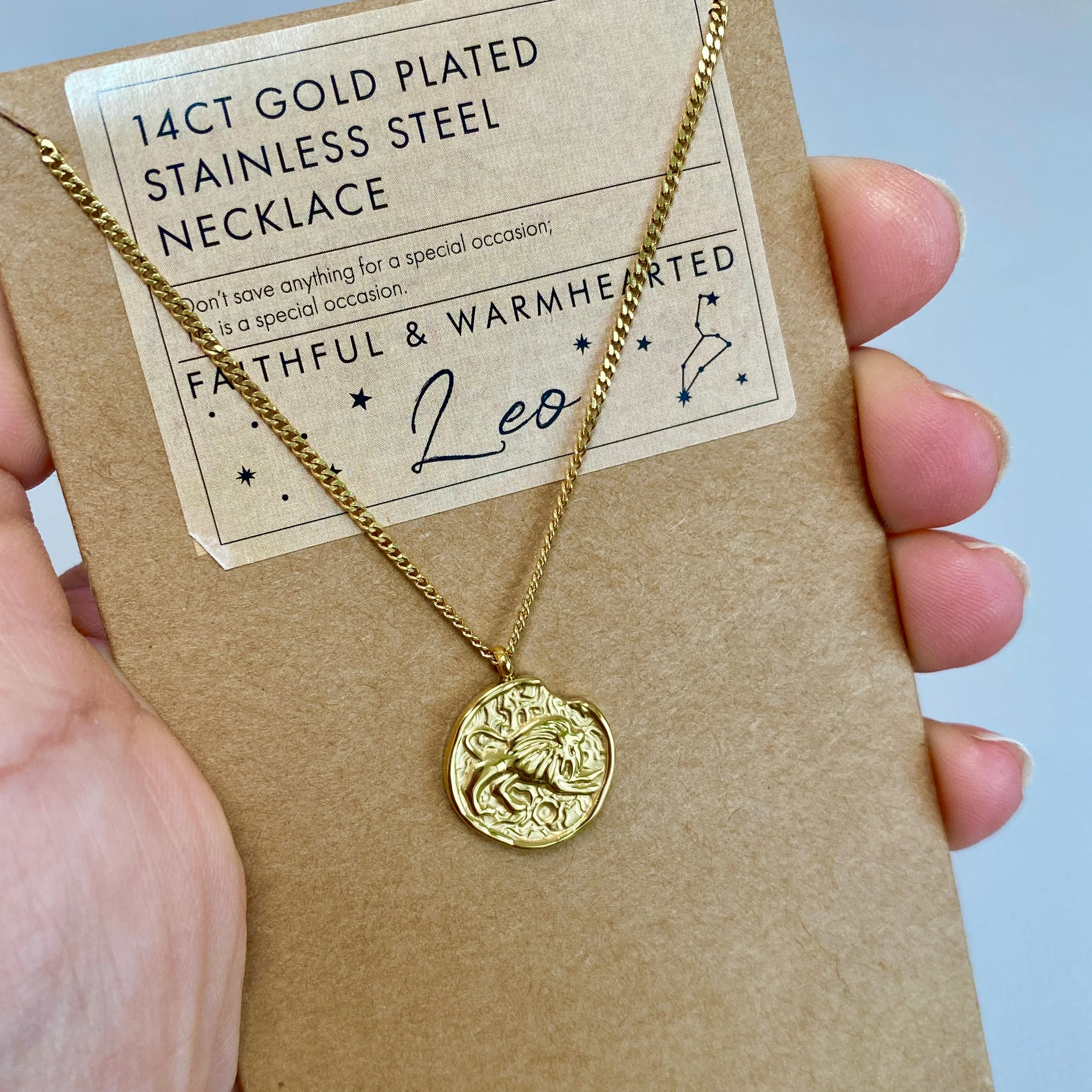 Leo Lion Zodiac Pendant Necklace