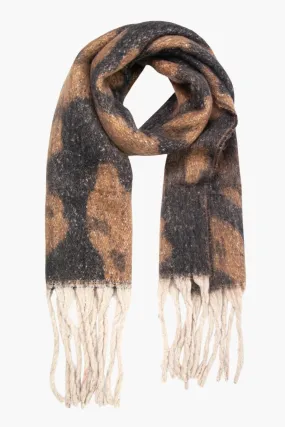 Leopard Print Scarf - Yellow