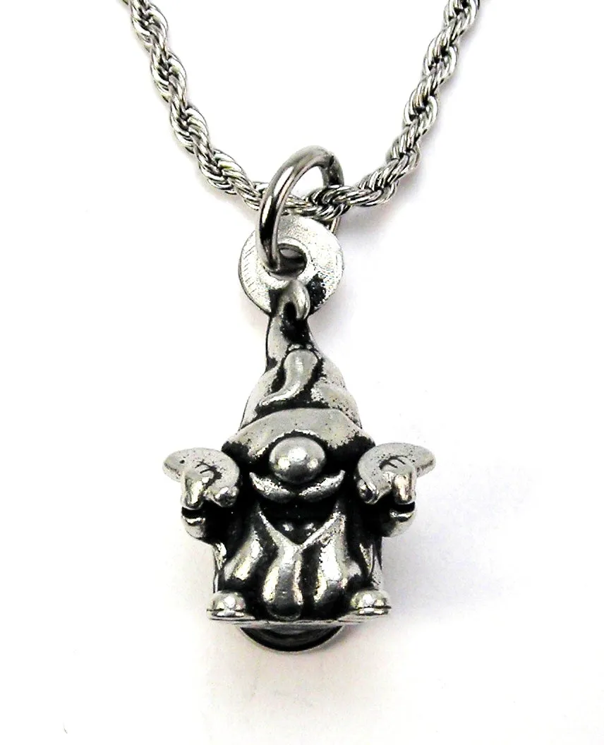 Life is better with tacos with Taco Eating Gnome   20" Chain Necklace