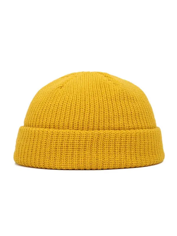 Light Yellow Knitted Beanie