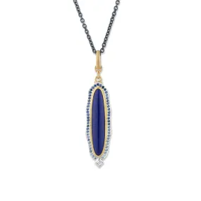 Lika Behar Lapis Pendant with Sapphire Accents