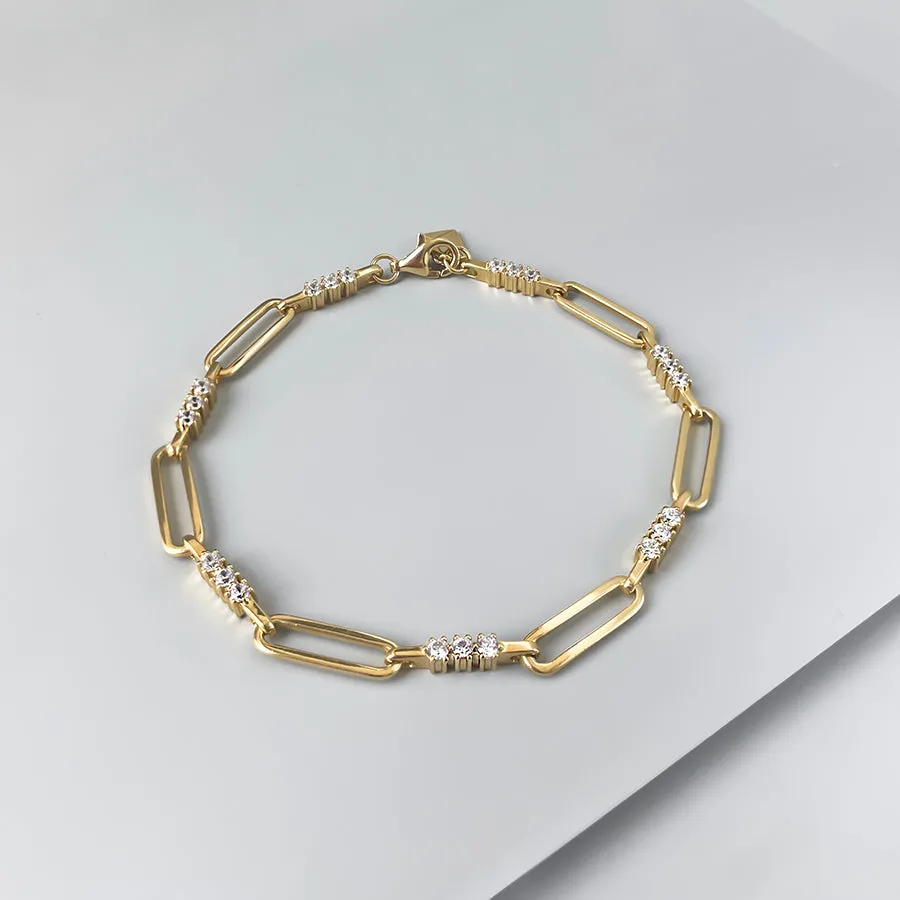 Link Topaz 14K Gold Vermeil Bracelet