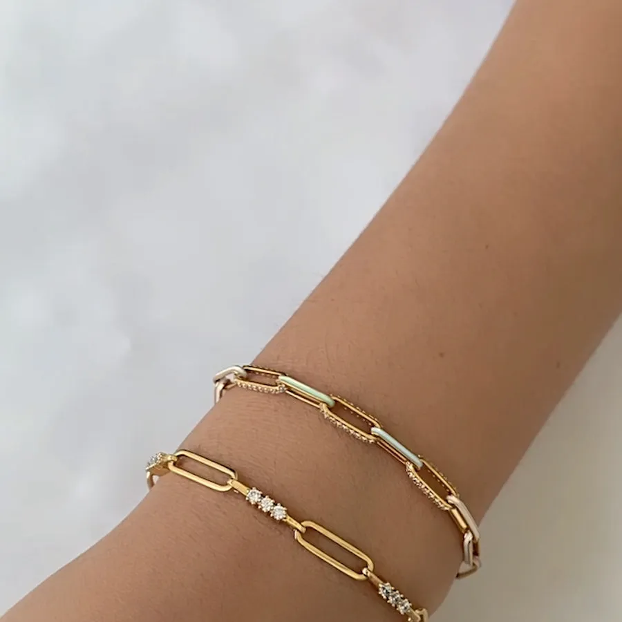 Link Topaz 14K Gold Vermeil Bracelet