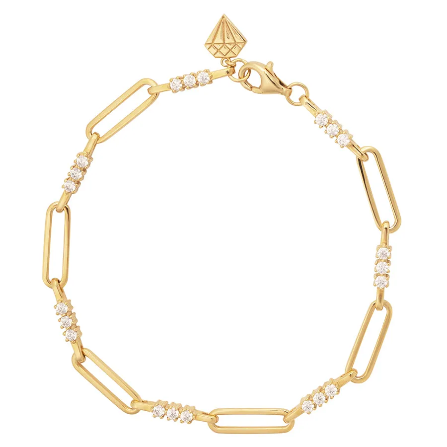 Link Topaz 14K Gold Vermeil Bracelet