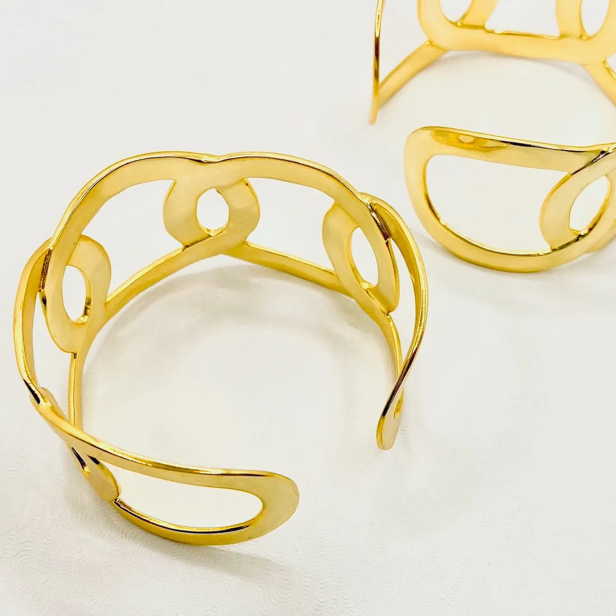 Lovely 18k Gold-Filled Adjustable Cuff Bracelet