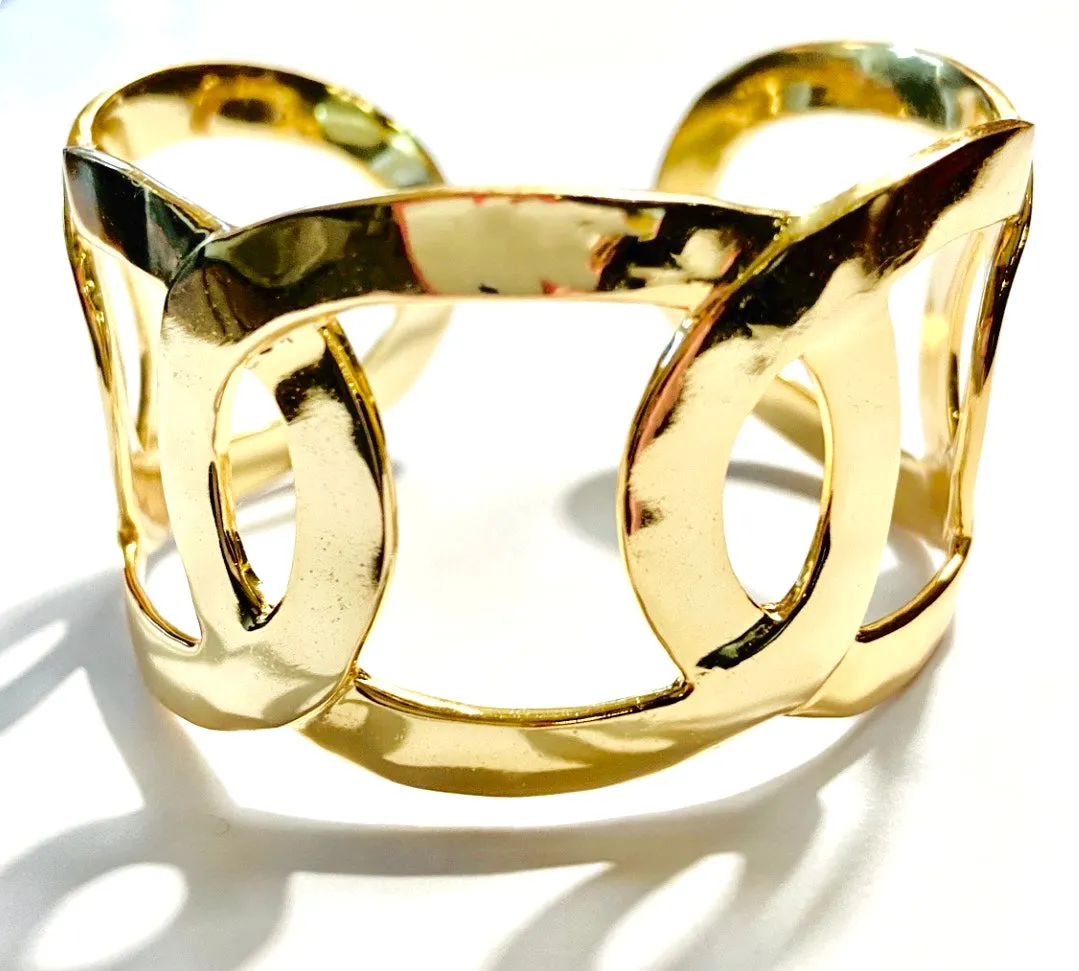 Lovely 18k Gold-Filled Adjustable Cuff Bracelet