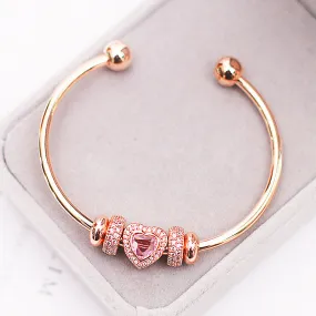 Luxe6085 - Heart Charm Bangle