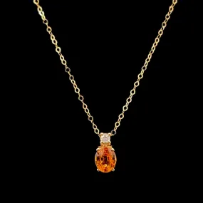 #LVNA2024 | Orange Citrine Diamond Necklace 18” 18kt