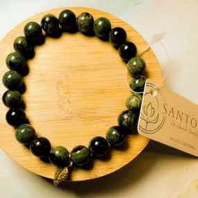 Mala: Malachite Bead Bracelet