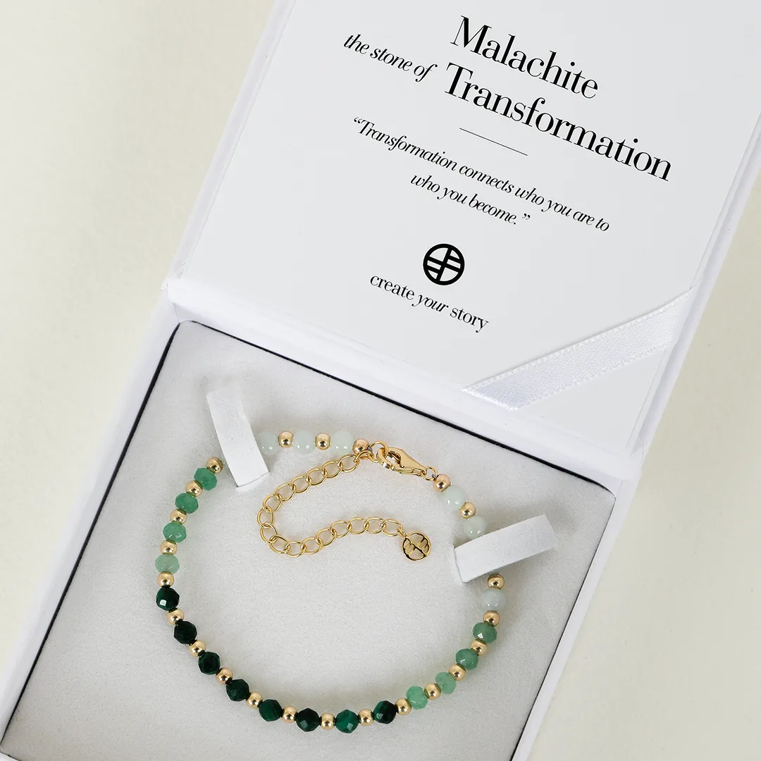 Malachite Ombre Bracelet - Stone of Transformation