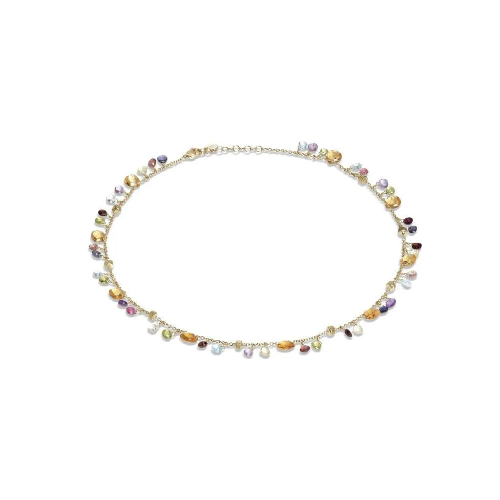 Marco Bicego Paradise Collection 18K Yellow Gold Citrine and Mixed Gemstone Single Strand Necklace