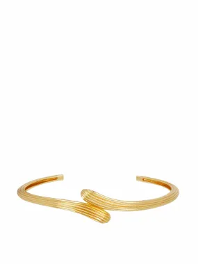 Maribel sculptural gold plated bangle